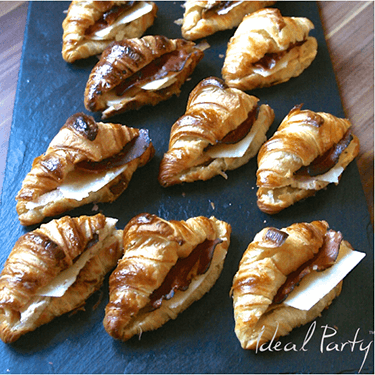 Mini Croissant with Parma ham and parmesan cheese