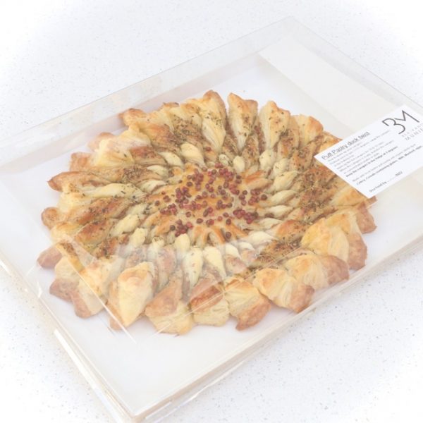 Puff Pastry Twists Tart With Duck Confit And Rosemary