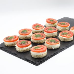 Italian canapes Tomato and Mozzarella