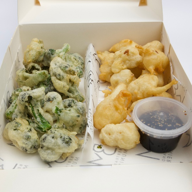 Vegan Tempura Bites, Cauliflower & Broccoli – 30 Pieces