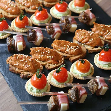 Cold canapes by Chef Munier